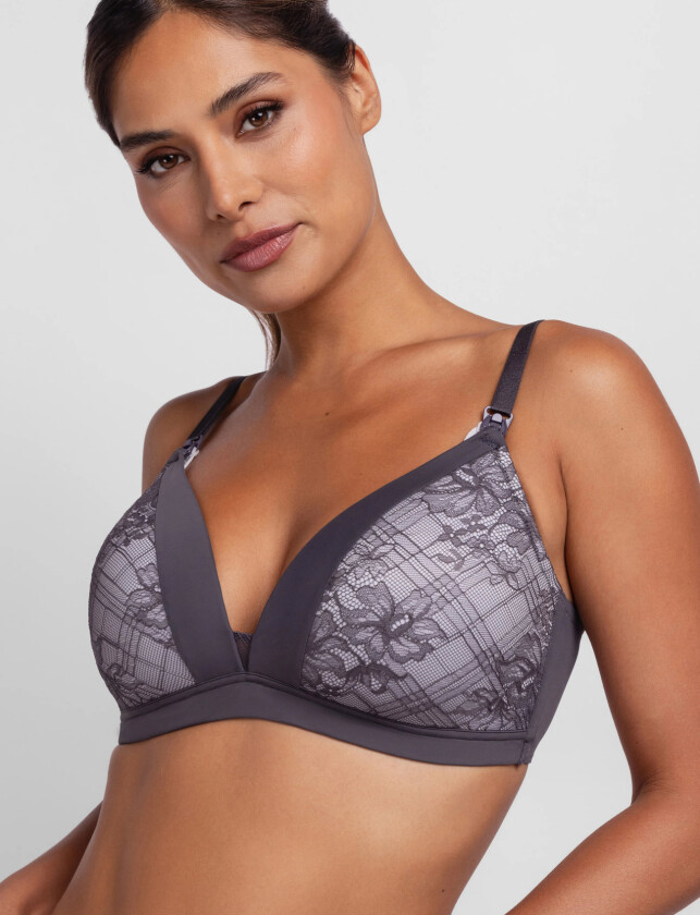 Manvi Light Padded Nursing Bra - Black - F x 90
