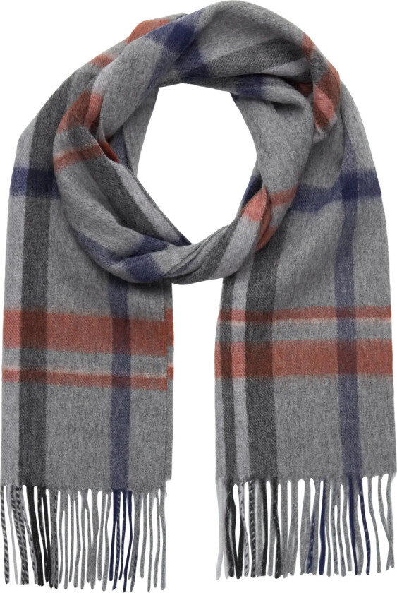 Grey Wool Scarf - Grey - ONE SIZE