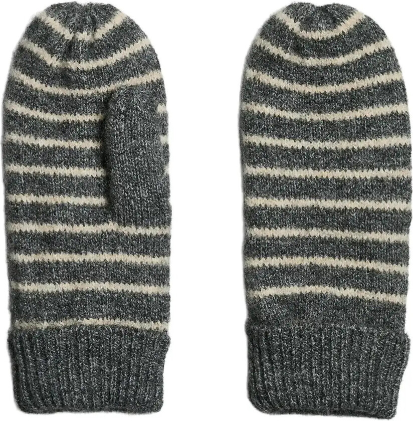 Pcnorma Stripe Mittens Bc - Grey - ONE SIZE