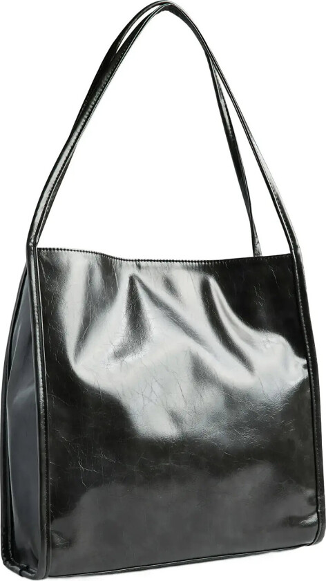 Pcmalou Patent Shopping Bag Wb - Black - ONE SIZE