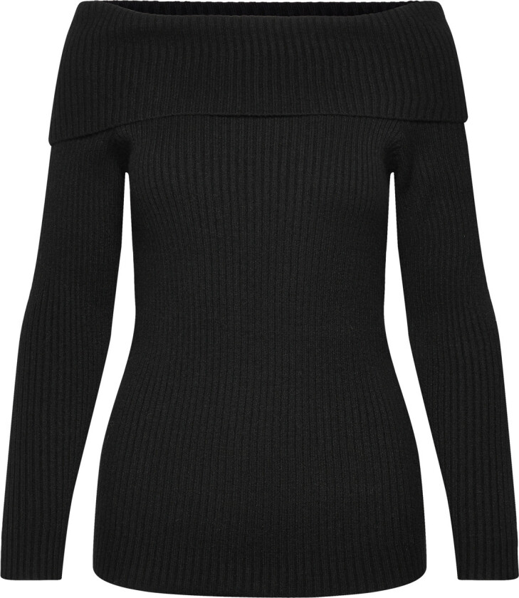 Olmkatia Ls Off Shoulder Knt - Black - S