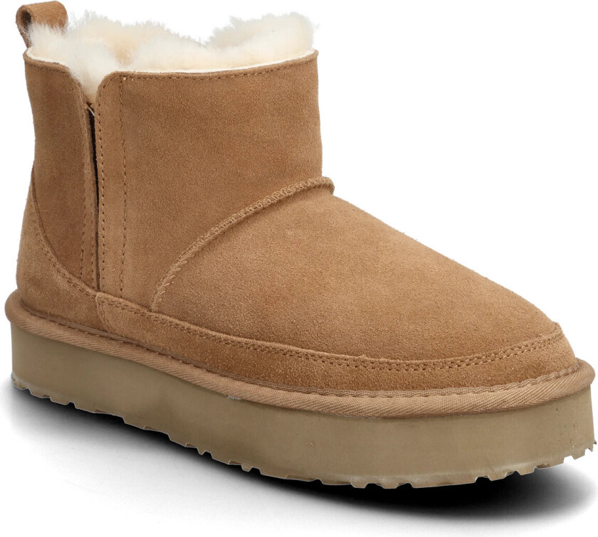 Rhevelyn Leather Elastic Boot - Beige - 37