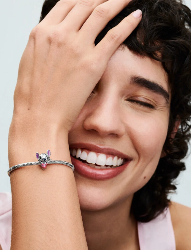 Disney Stitch Birthday Cake Sterling Silver Charm With Pink, Purple, Blue And Black Enamel - Silver - ONE SIZE