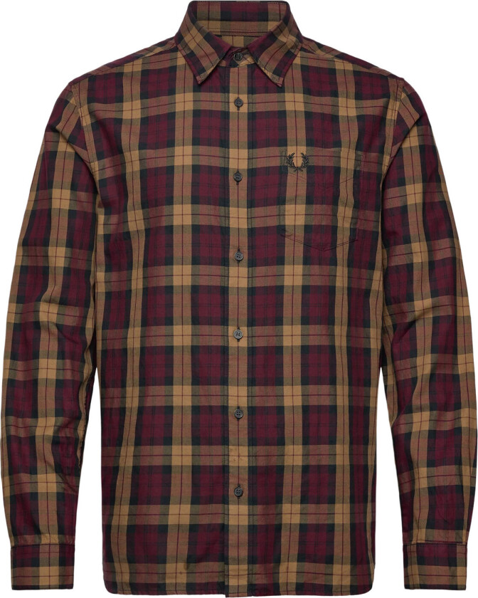 Tartan Twill Shirt - Brown - S
