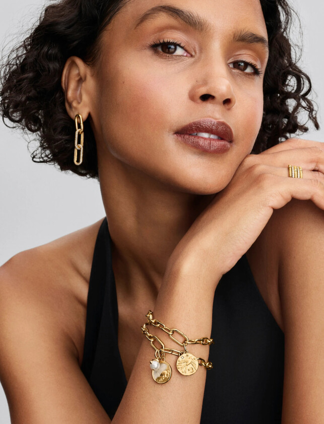 Swallow 14K Gold-Plated Medallion With Clear Cubic Zirconia - Gold - ONE SIZE