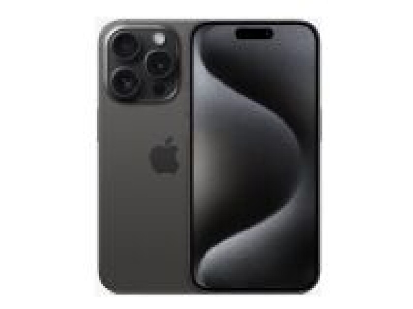 iPhone 15 Pro - 5G smartphone - dobbelt-SIM / Internminne 1 TB - OLED-display - 6.1 - 2556 x 1179 piksler (120 Hz) - 3x bakkamera 48 MP, 12 MP, 12 MP - front camera 12 MP - svart titan