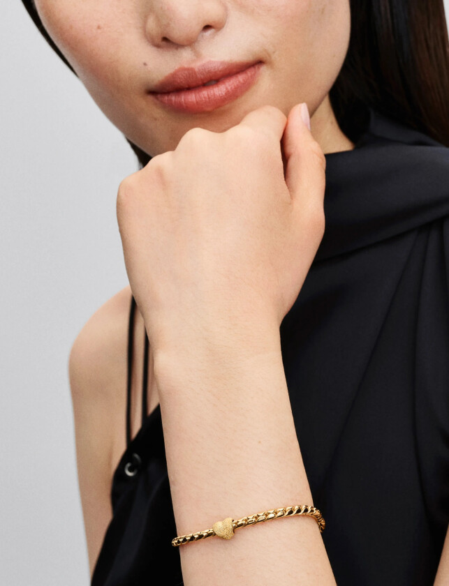 Textured Heart 14K Gold-Plated Mini Charm - Gold - ONE SIZE