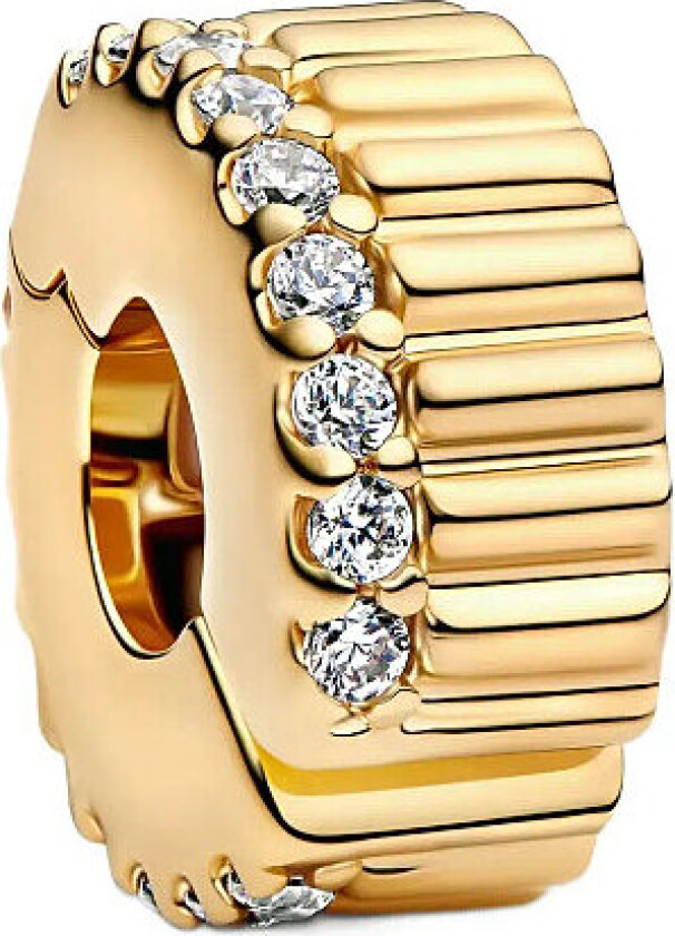 14K Gold-Plated Clip With Clear Cubic Zirconia And Silicone Grip - Gold - ONE SIZE