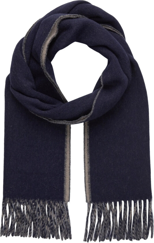 Double Face Scarf - Blue - ONE SIZE