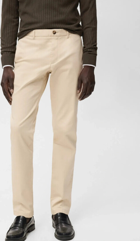 Barna Slim-Fit Twill Chino Trousers - Cream - 54