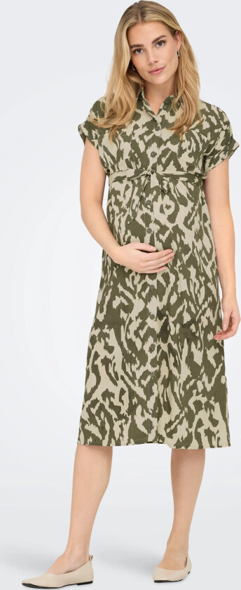 Olmhannover Life S/S Shirt Dress Noos - Khaki green - M
