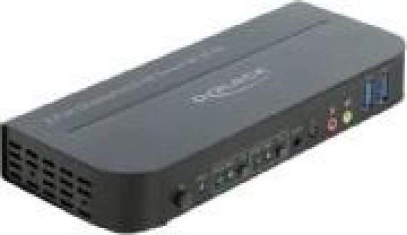 DisplayPort 1.4 KVM Switch 8K 30 Hz with USB 3.0 and Audio - KVM / lyd / USB-svitsj - 2 x KVM/lyd/USB - 1 lokalbruker - stasjonær