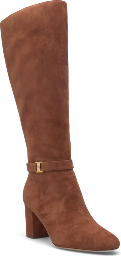 Kellie Suede Tall Boot Heel - Brown - 38