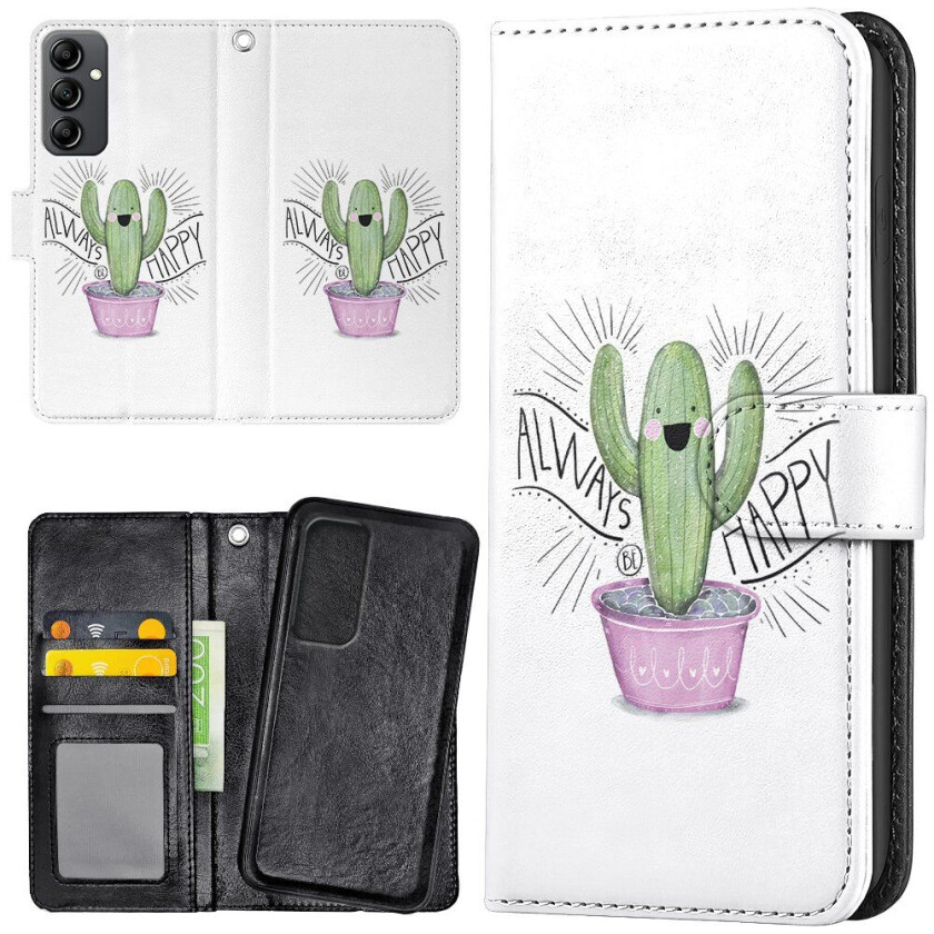 Samsung Galaxy S24 Plus - Lommebok Deksel Happy Cactus