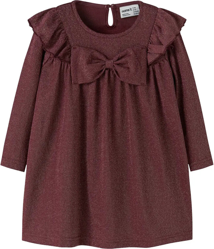 Nmfroisin M Ls Dress - Burgundy - 98