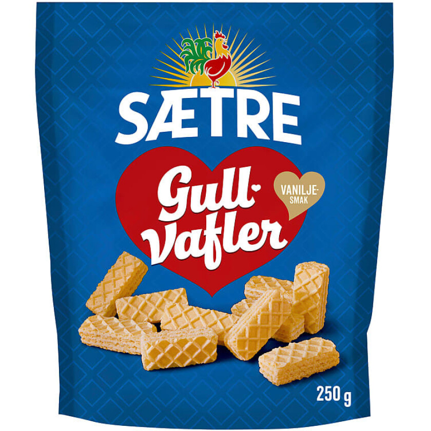 Sætre Gullvafler med Vanilje 250g