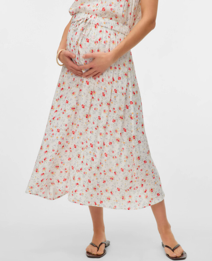 Bilde av Mlora Wo Midi Skirt Hw - White - XS