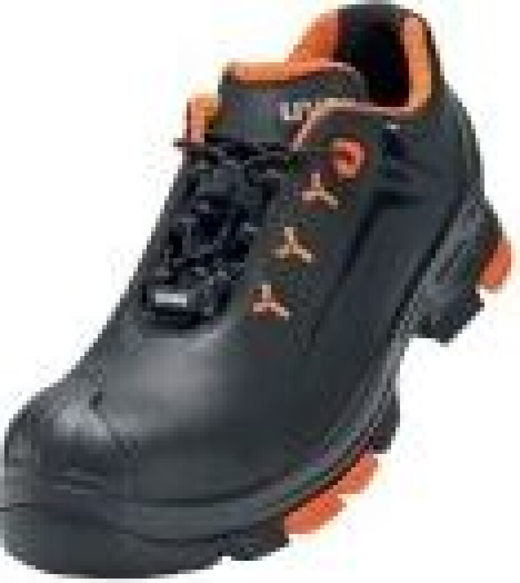 Uvex 65022, Unisex, Voksen, Vernesko, Oransje, Sort, ESD, S3, SRC, Hurtigsnører