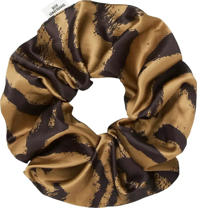 Tigarea Luster Scrunchie - Brown - ONE SIZE