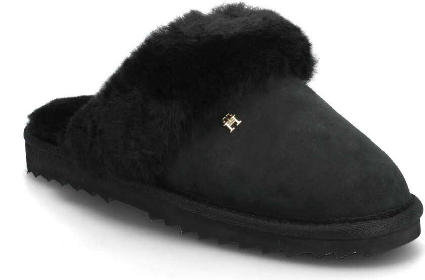 Th Shearling House Shoe - Black - 42 x 41