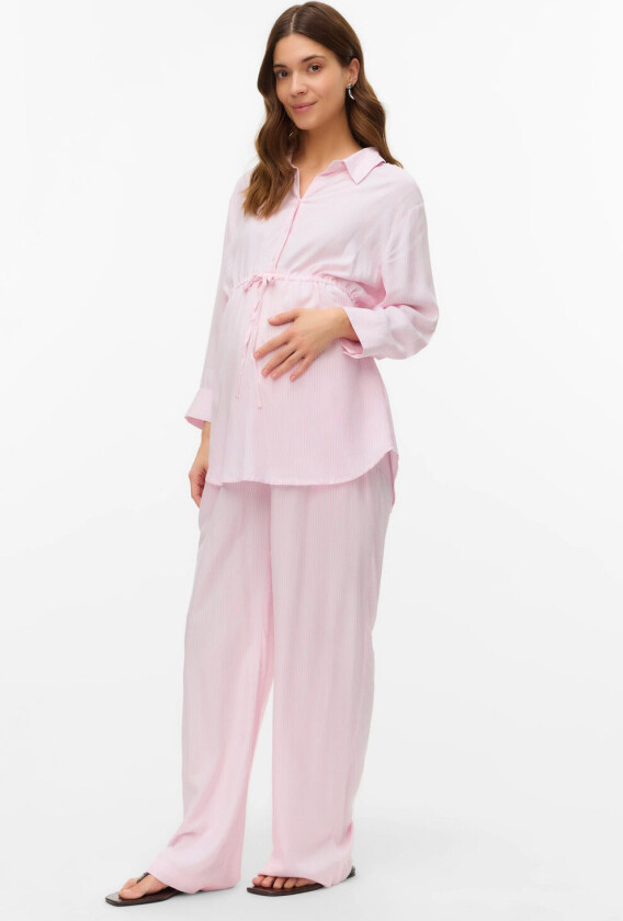 Mlnicola Stripe Wo Pant - Pink - S