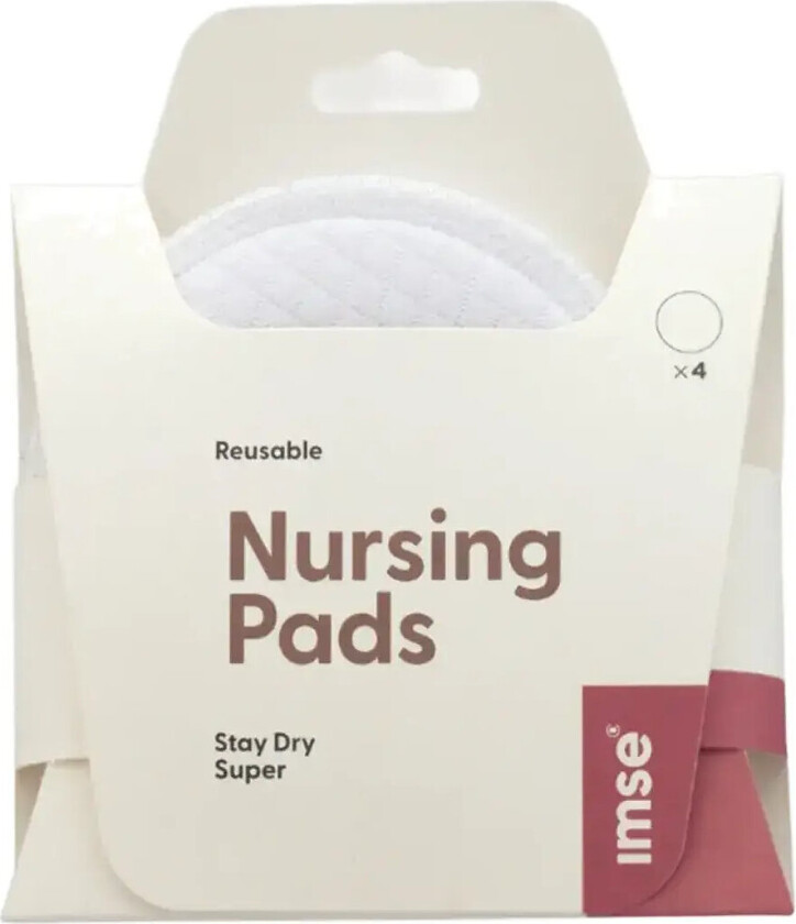 Nursing Pads Stay Dry, Super 2-Pairs - White - ONE SIZE