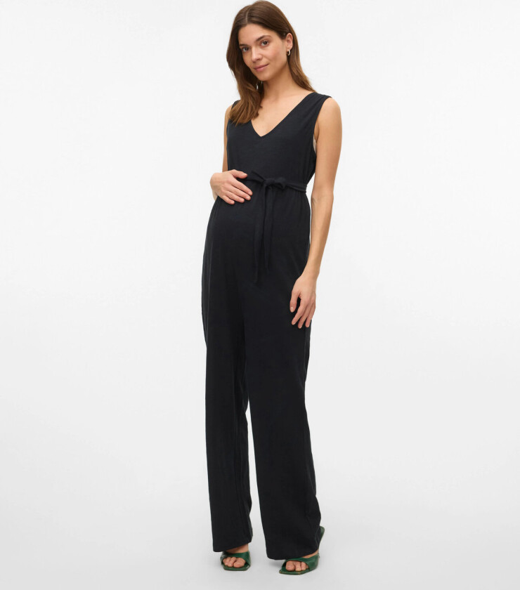 Mlivy Sl Jrs V-Neck Jumpsuit Noos - Black - S