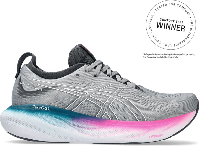 Asics Gel-Nimbus 25, løpesko, dame SHEET ROCK/WHITE