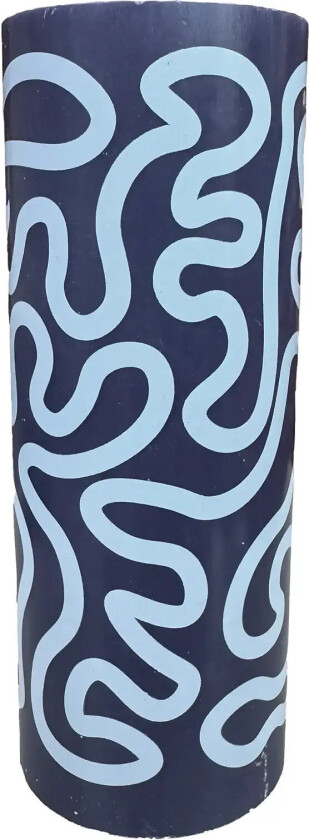 Bilde av Pillar Candle, Dark Blue/Light Blue - Navy - Ø 7.8 CM