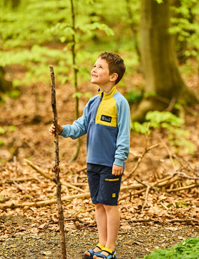 Colorblock Sandals W. Velcro - Navy - 29