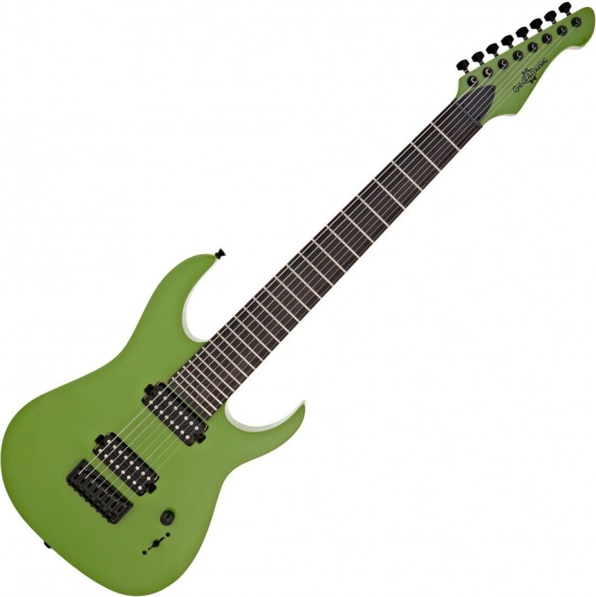 Bilde av Gear4Music Harlem S 8-streng Elektrisk Gitar fra Gear4Music Slime Green