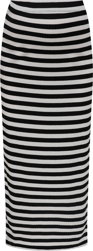 Olmnella Mid Calf Slit Skirt Jrs - Black - XXL