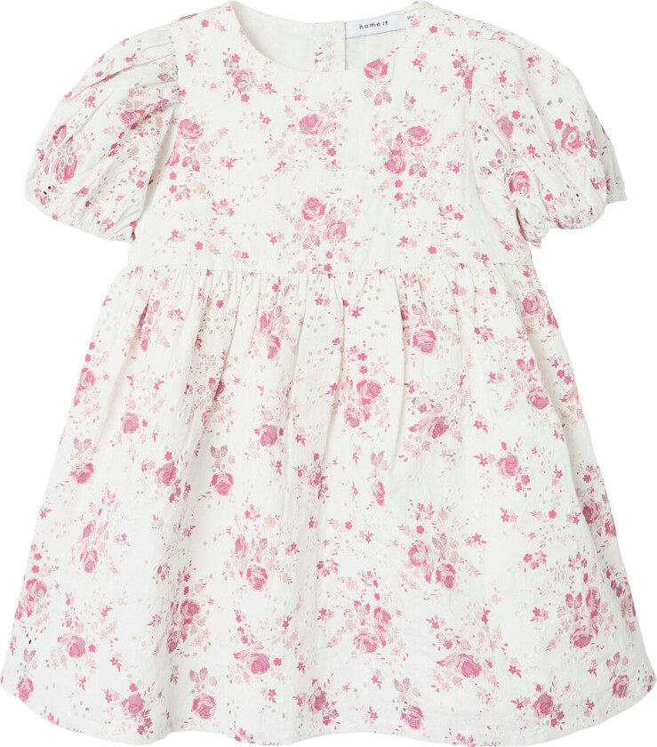 Nmffembroder Ss Dress - White - 110