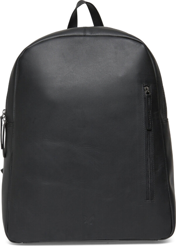 Leather Backpack - Black - ONE SIZE