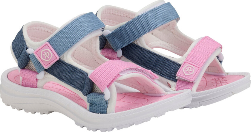 Colorblock Sandals W. Velcro - Pink - 30