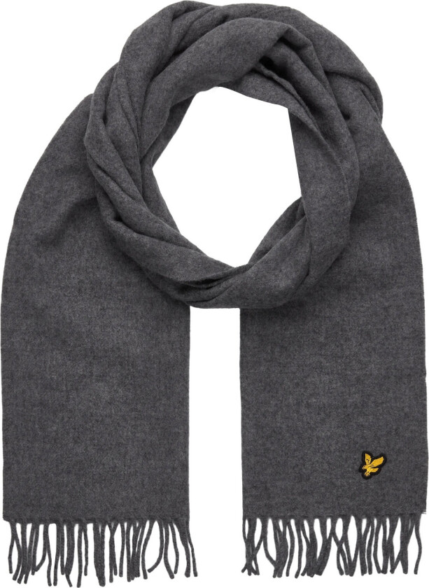 Plain Lambswool Scarf - Grey - ONE SIZE