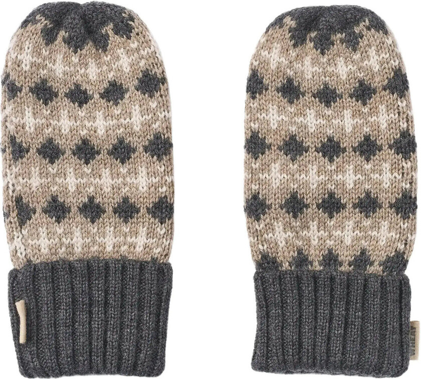 Jacquard Mittens Haansi - Grey - L