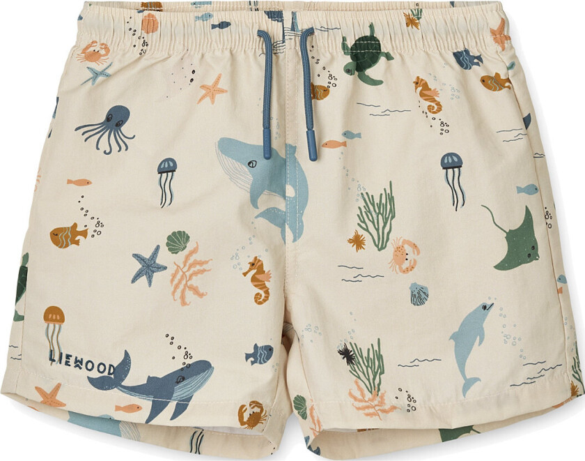 Aiden Printed Board Shorts - Beige - 116