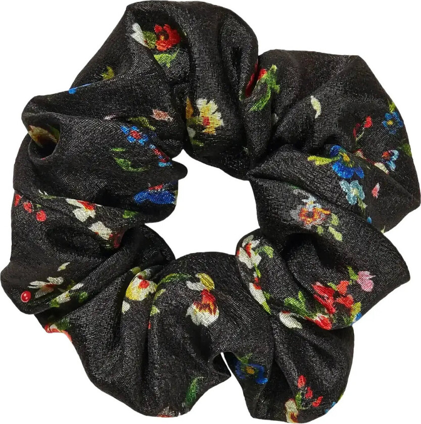 2067 Flat Textured Poly, Scrunchie - Black - ONE SIZE