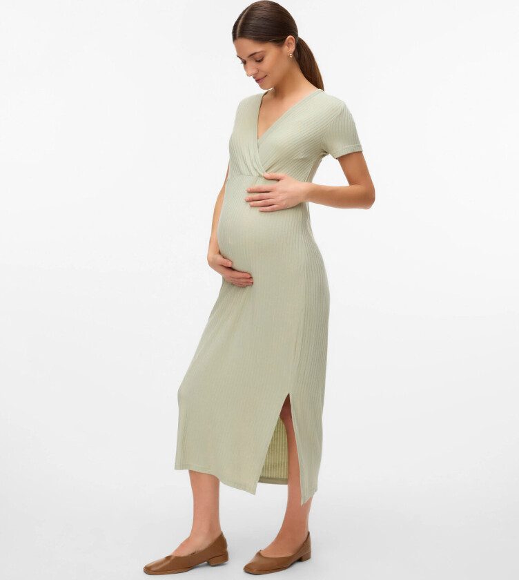 Mltrinity Tess Ss Jrs Midi Dress 2F Noos - Green - S