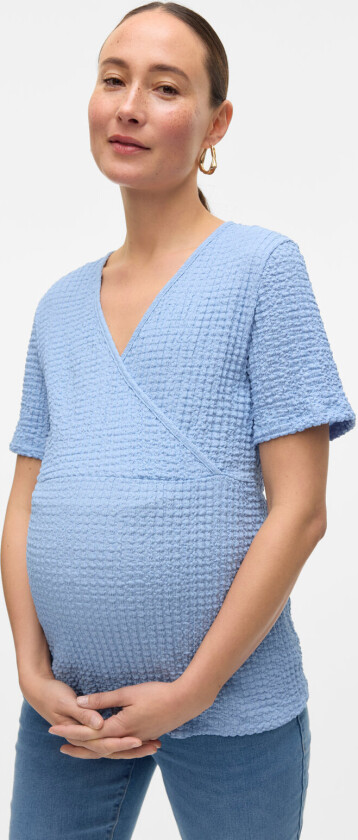 Mlnova Tess Ss Jrs Top 2F - Blue - XS