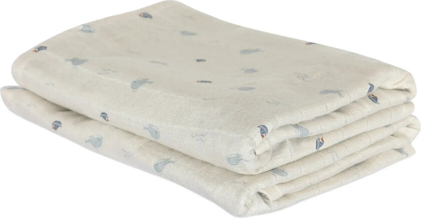 Josefine Bamboo Muslin Cloth 2-Pack - Beige - ONE SIZE