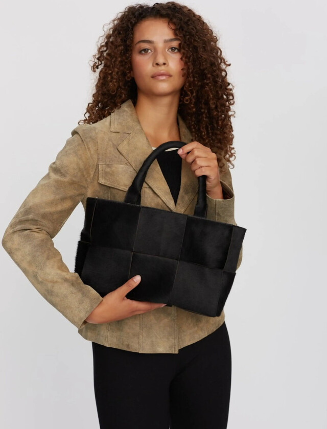 Molino Braided Handbag Harper - Black - ONE SIZE