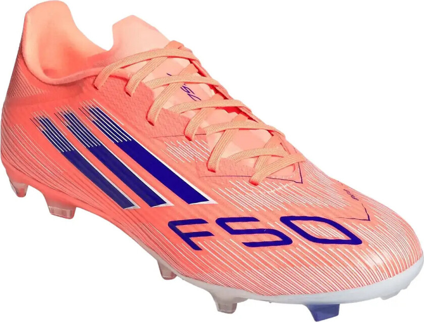 F50 League FG/AG Coral Blaze - Oransje/Lucid Blue/Fottøy Hvit, størrelse 44