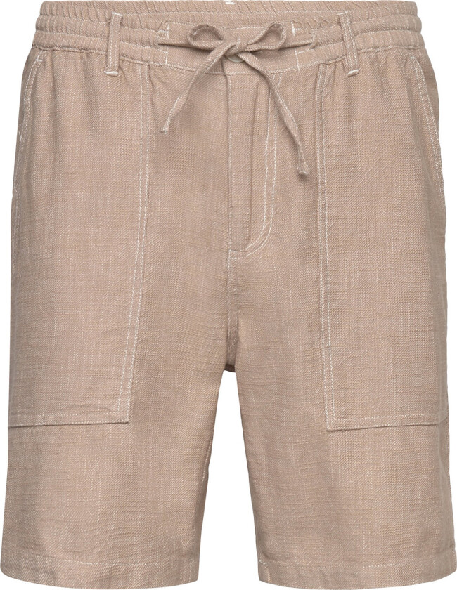Akjan Twill Contrast Shorts - Beige - S