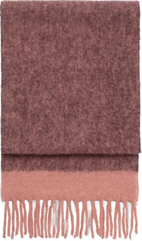 Day Lux Wool Block Scarf - Burgundy - ONE SIZE