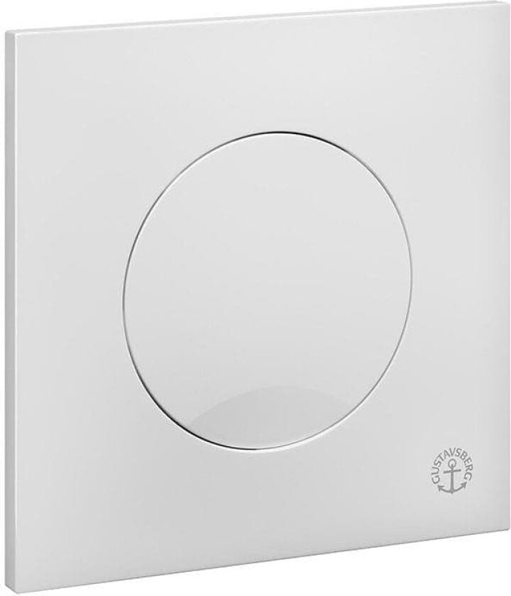 Betjeningsplate Rund Triomont XS - Enkelspyling Hvit