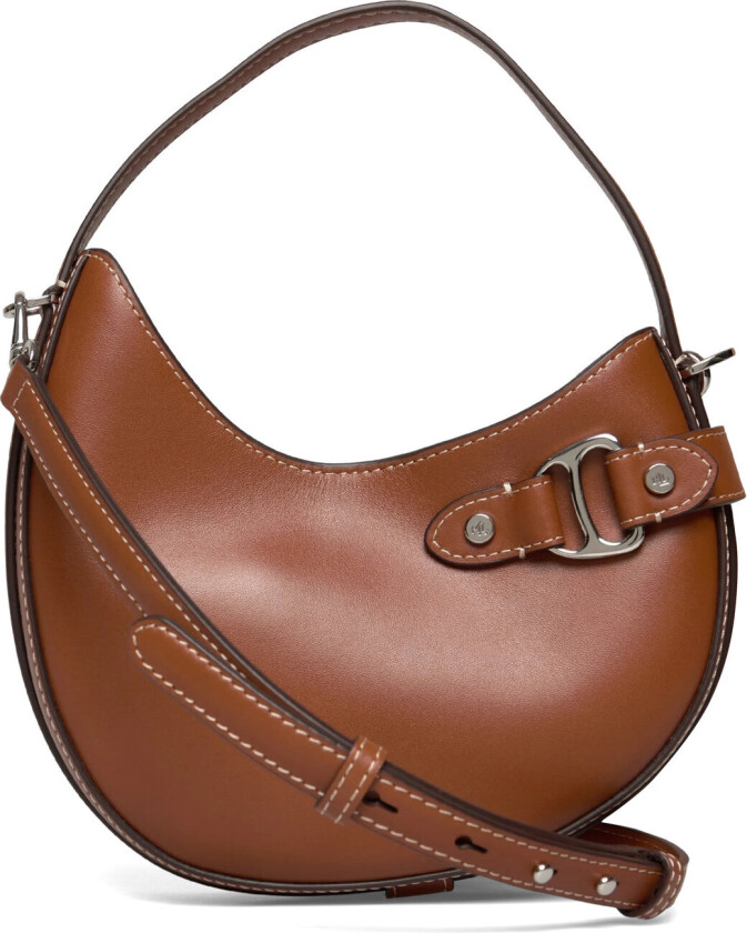 Leather Small Tasha Crossbody Bag - Brown - ONE SIZE