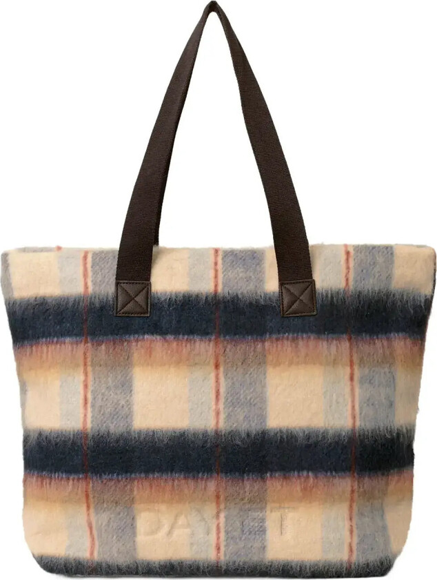 Day Woolen Check Bag - Navy - ONE SIZE