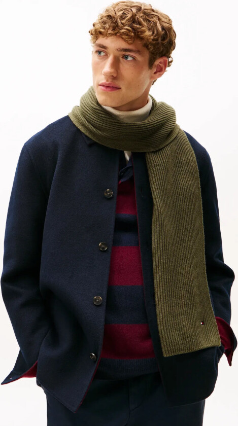 Th Flag Pima Cotton Cash Scarf - Green - ONE SIZE